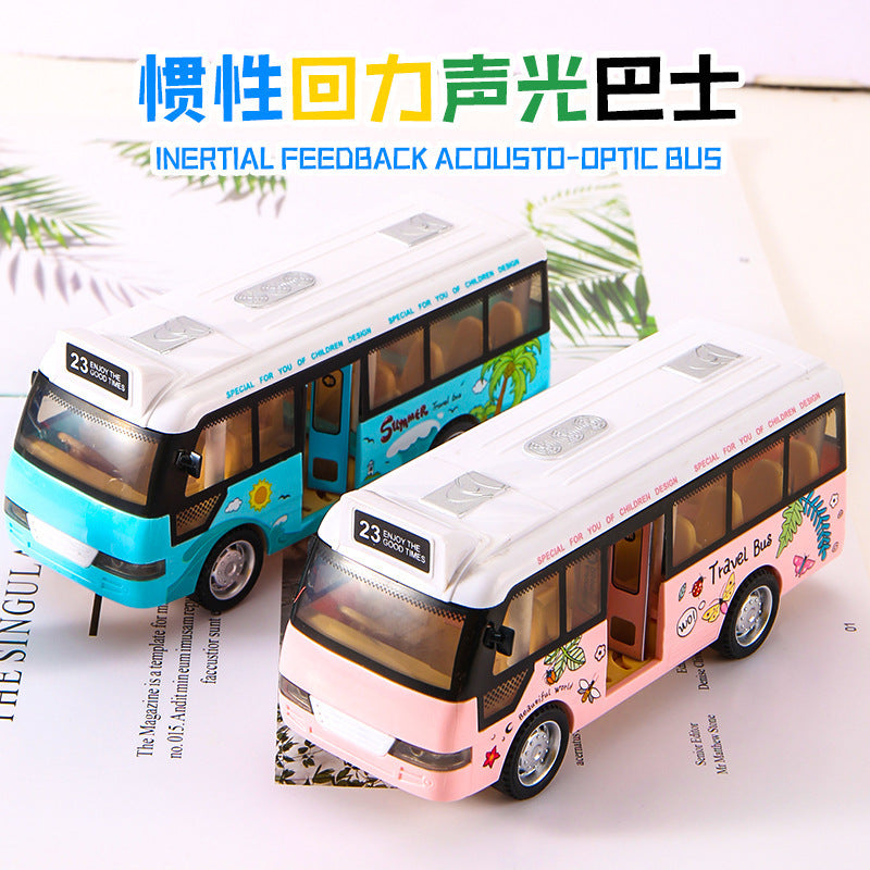 Children's School Bus Toy with Sound and Light, Special Police Bus Model, Inertia Toy Car, City Bus Children's Toy - image 4