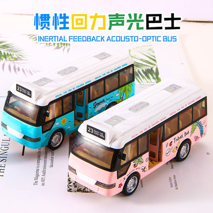 Children's School Bus Toy with Sound and Light, Special Police Bus Model, Inertia Toy Car, City Bus Children's Toy - image 4