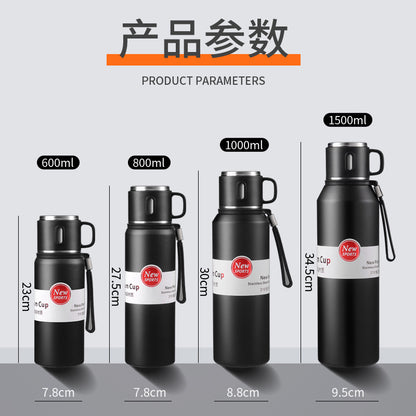 316 Stainless Steel Thermos Cup Tea Water Separation Large Capacity Outdoor Thermos Water Kettle Portable Travel Tea Cup Car - image 3