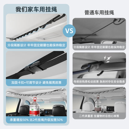Car Clothesline Multifunctional Hanging Clothes Rack for Rear Seat Storage and Fixing Hook Clothes Rack - image 2