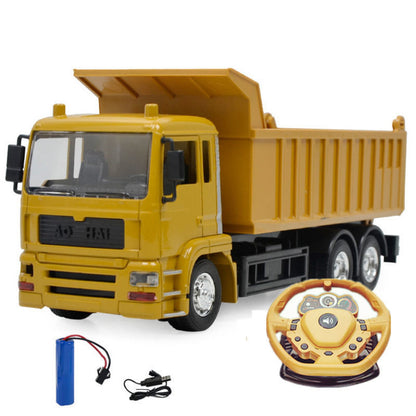 Wireless Remote Control Alloy Dump Truck, Cross-Border Children's Electric Construction Vehicle Toy - image 4