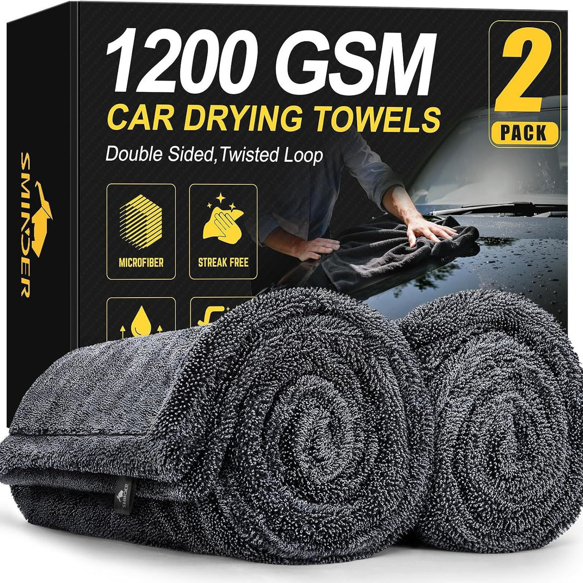 Small Braided Car Cleaning Towel, Absorbent and Leaves No Marks, Edged for Car Washing, Single or Double-Sided Small Braided Water Collection Towel - image 3