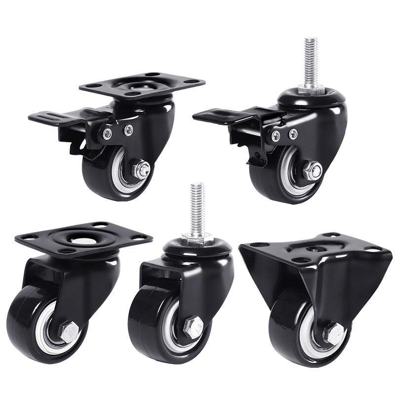 New Silent Heavy-Duty Swivel Caster with Brake 1.5inch 2inch Small Pulley Steering Wheel Load-Bearing Directional Wheel - image 5