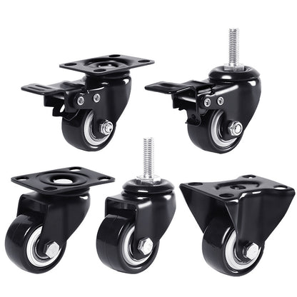 New Silent Heavy-Duty Swivel Caster with Brake 1.5inch 2inch Small Pulley Steering Wheel Load-Bearing Directional Wheel - image 5
