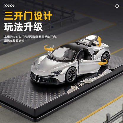 Alloy Toy Car Simulation Model with Opening Doors 1:43 with Display Box Mini Sports Car Pull-Back Toy Car - image 2