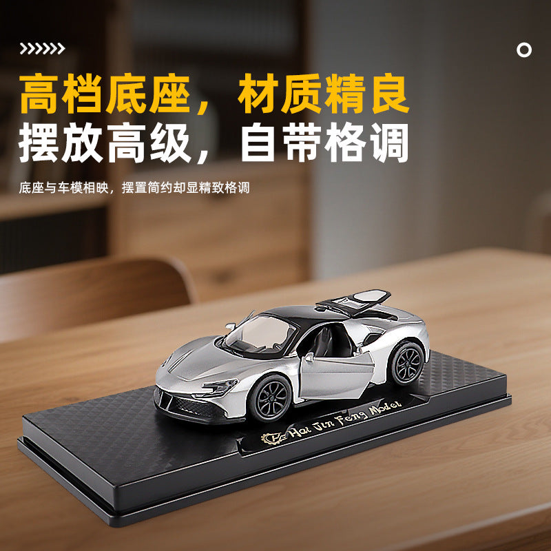 Alloy Toy Car Simulation Model with Opening Doors 1:43 with Display Box Mini Sports Car Pull-Back Toy Car - image 3