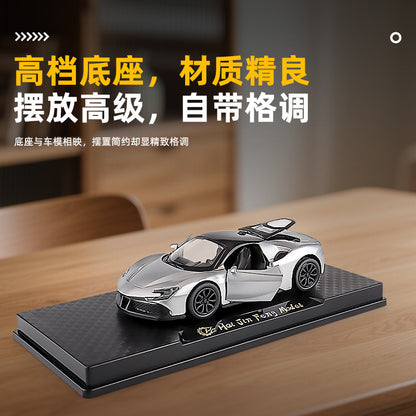 Alloy Toy Car Simulation Model with Opening Doors 1:43 with Display Box Mini Sports Car Pull-Back Toy Car - image 3