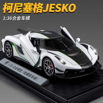 Alloy Toy Car with Opening Doors, Sound and Light, Realistic Sports Car and Pickup Truck Model, High-End 1:32 Scale Car Model - image 1