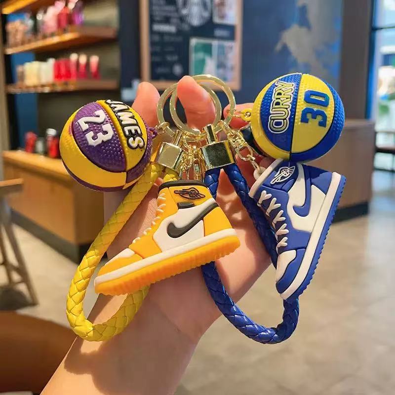 Silicone Aj Basketball Shoe Keychain Stereo Shoe Mold Nba Basketball Car Key Chain Backpack Pendant Exquisite Gift - image 2