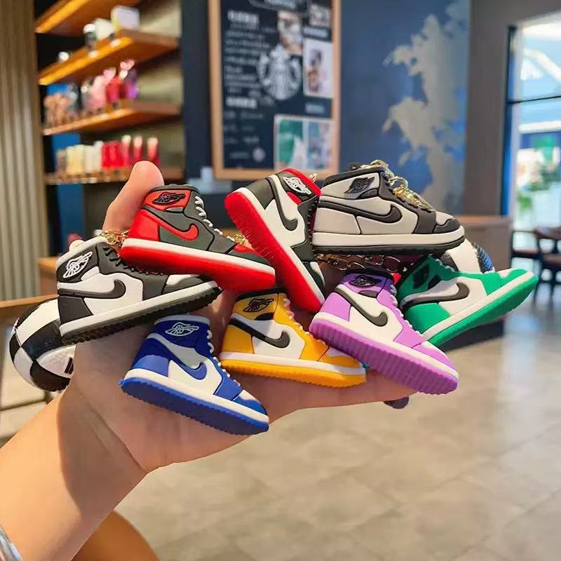 Silicone Aj Basketball Shoe Keychain Stereo Shoe Mold Nba Basketball Car Key Chain Backpack Pendant Exquisite Gift - image 3