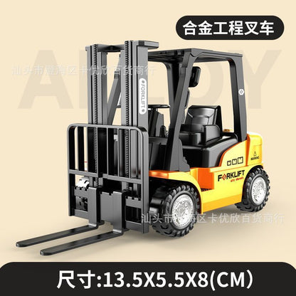 Cross-Border Children's Alloy Toy Car Mini Pull-Back Engineering Vehicle Toy Construction Engineering Forklift Boy Toy Model - image 2