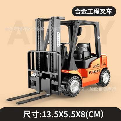 Cross-Border Children's Alloy Toy Car Mini Pull-Back Engineering Vehicle Toy Construction Engineering Forklift Boy Toy Model - image 3