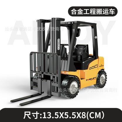 Cross-Border Children's Alloy Toy Car Mini Pull-Back Engineering Vehicle Toy Construction Engineering Forklift Boy Toy Model - image 4