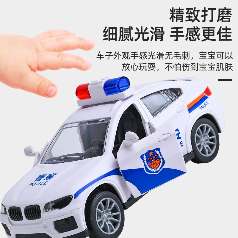 Wholesale Children's Inertia Simulation Police Car Toys, Fall-Resistant Car Fire Toy Car Model, Street Stall Night Market Gifts - image 3