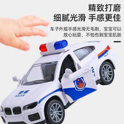 Wholesale Children's Inertia Simulation Police Car Toys, Fall-Resistant Car Fire Toy Car Model, Street Stall Night Market Gifts - image 3