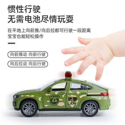 Wholesale Children's Inertia Simulation Police Car Toys, Fall-Resistant Car Fire Toy Car Model, Street Stall Night Market Gifts - image 4