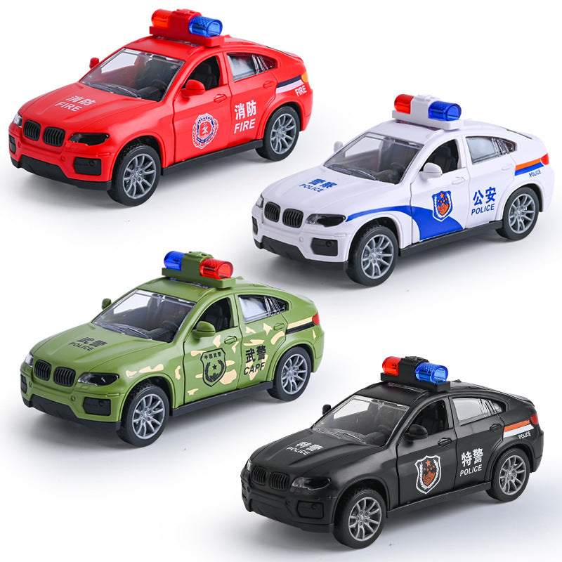 Wholesale Children's Inertia Simulation Police Car Toys, Fall-Resistant Car Fire Toy Car Model, Street Stall Night Market Gifts - image 5