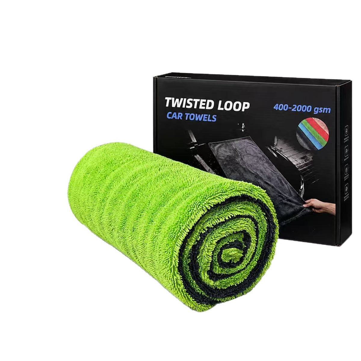 Twisted Braid Car Wash Towel Glass Cleaning Enlarged and Thickened Super Absorbent No Trace Car Wipe Towel Cross-Border - image 5
