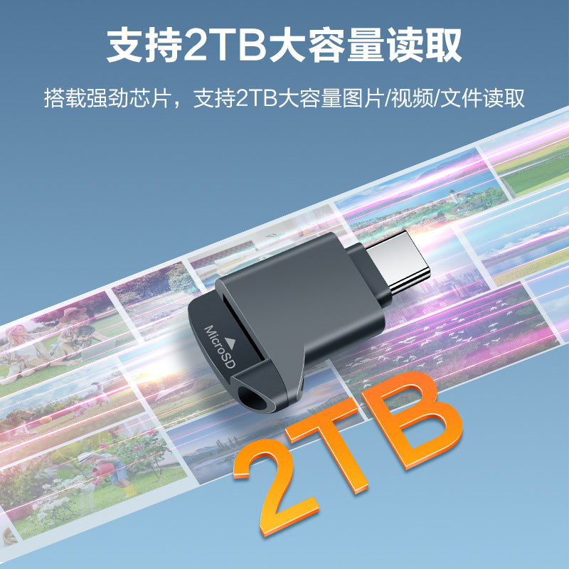 Source Factory Wholesale Typec2.0 Card Reader Tf Mini Car Memory Card Storage Card Typec Card Reader - image 3