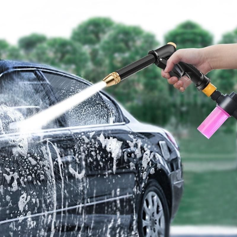 Cross-Border Dropshipping New Household Copper-Plated Nozzle Thickened Rod High-Pressure Multi-Functional Flower Watering Car Wash Water Gun Pot Set - image 3