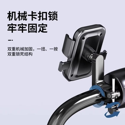 New Electric Vehicle Motorcycle Rearview Mirror Mobile Phone Holder Outdoor Riding Shockproof Bicycle Navigation Holder Factory - image 4