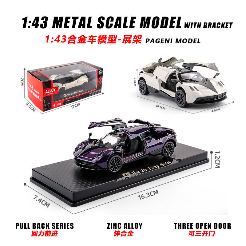 1:43 Alloy Car Model Pull-Back Toy Simulation Alloy Model Gift Cross-Border Alloy Sports Car Toy Wholesale - image 1
