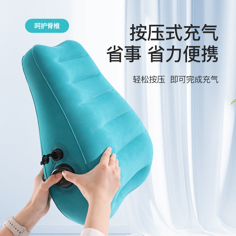 New Yilu Inflatable Lumbar Cushion, Airplane Travel Lumbar Support, Car High-Speed Rail Lumbar Support, Portable Lumbar Pillow, Sedentary Waist Support Pillow - image 2
