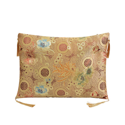 Golden Nanmu Wood Pillowcase, 16 Kinds of Chinese Herbal Medicine Brocade Fabric Filled Pillow, Car Backrest Pillowcase, Agarwood Pillowcase - image 5
