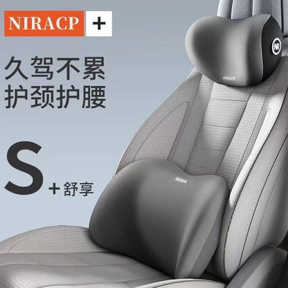 Car Lumbar Support Headrest Cushion, Lumbar and Neck Pillow, Memory Foam Waist Protector, Neck Protector, Car Lumbar Support, Car Back Cushion, Home Use - image 1