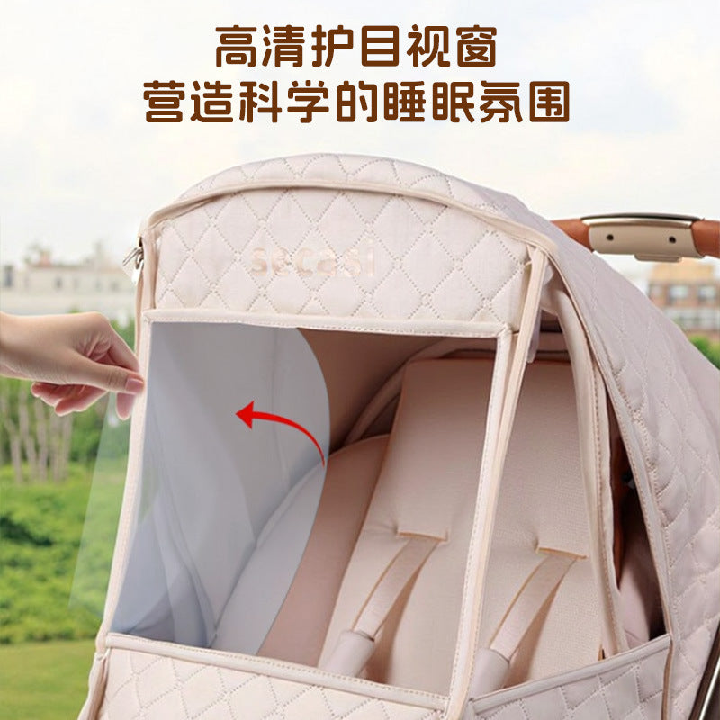 Baby Stroller Windproof Cover Rain Cover Universal Stroller Cover Warm Winter Baby Kidsren's Umbrella Stroller Windshield and Cold Protection Cover - image 3
