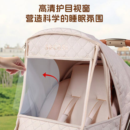 Baby Stroller Windproof Cover Rain Cover Universal Stroller Cover Warm Winter Baby Kidsren's Umbrella Stroller Windshield and Cold Protection Cover - image 3