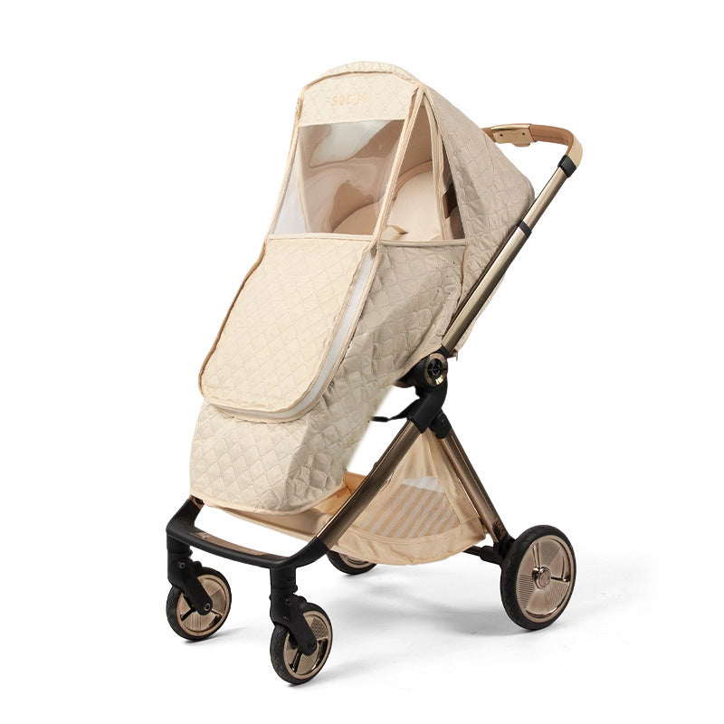 Baby Stroller Windproof Cover Rain Cover Universal Stroller Cover Warm Winter Baby Kidsren's Umbrella Stroller Windshield and Cold Protection Cover - image 5