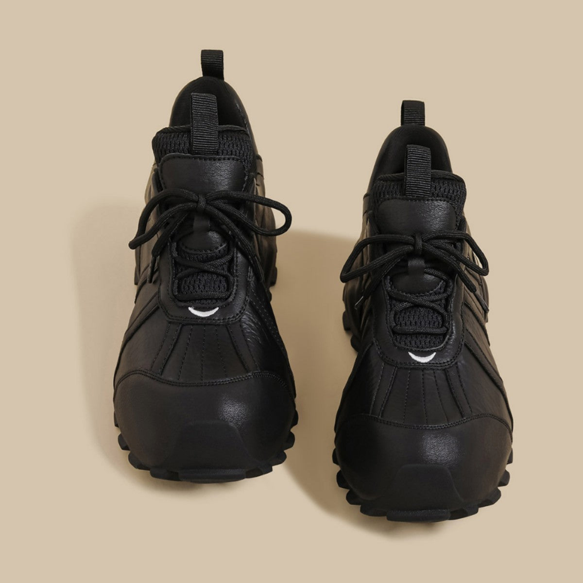 2026 Autumn and Winter New Thick-Soled Dad Shoes, Black Street-Style Tire Sneakers, High-Heeled Height-Increasing Casual Shoes - image 3