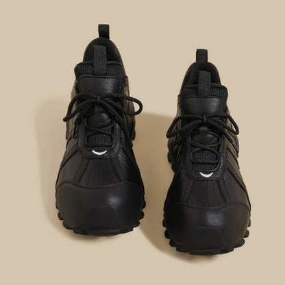 2026 Autumn and Winter New Thick-Soled Dad Shoes, Black Street-Style Tire Sneakers, High-Heeled Height-Increasing Casual Shoes - image 3
