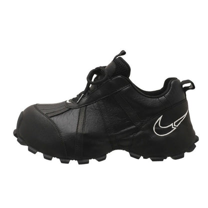 2026 Autumn and Winter New Thick-Soled Dad Shoes, Black Street-Style Tire Sneakers, High-Heeled Height-Increasing Casual Shoes - image 5