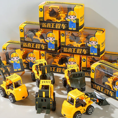 Boxed Scooter Simulation Engineering Vehicle Toy Excavator Dump Truck Model Toy School Sharing Small Gift Batch - image 1