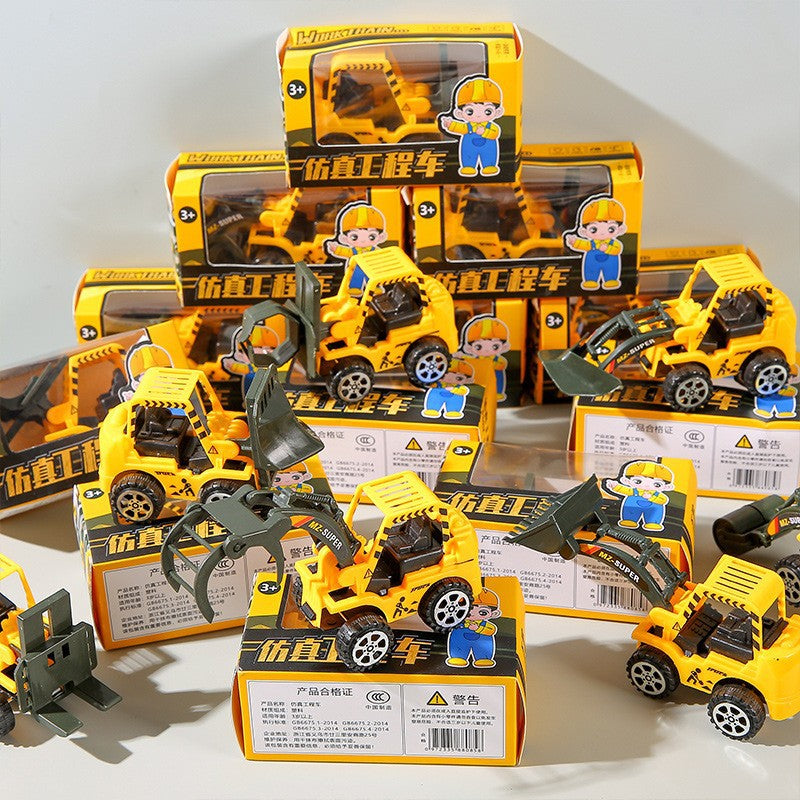 Boxed Scooter Simulation Engineering Vehicle Toy Excavator Dump Truck Model Toy School Sharing Small Gift Batch - image 2