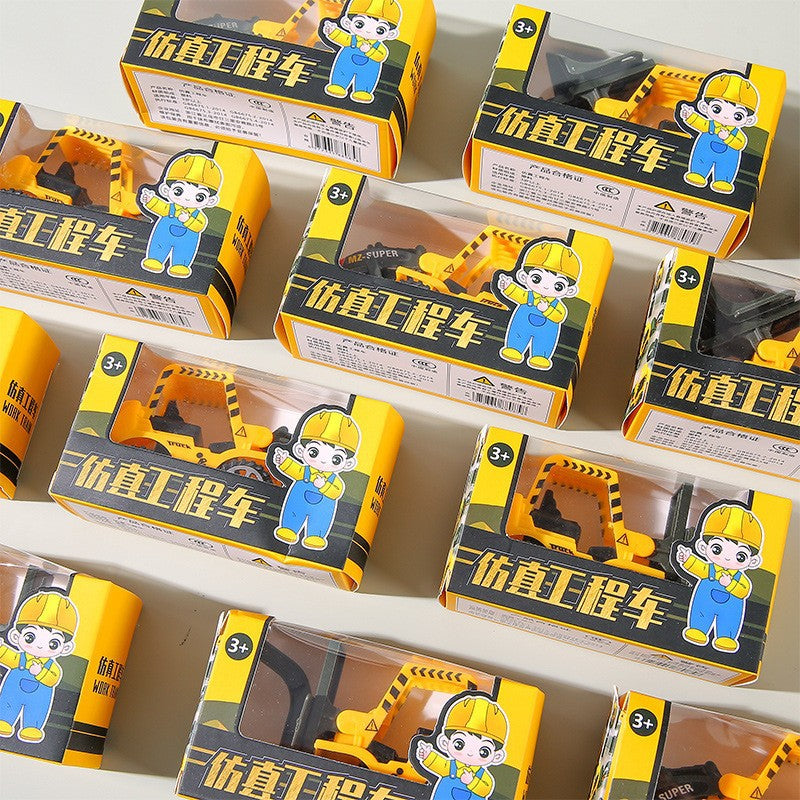 Boxed Scooter Simulation Engineering Vehicle Toy Excavator Dump Truck Model Toy School Sharing Small Gift Batch - image 4