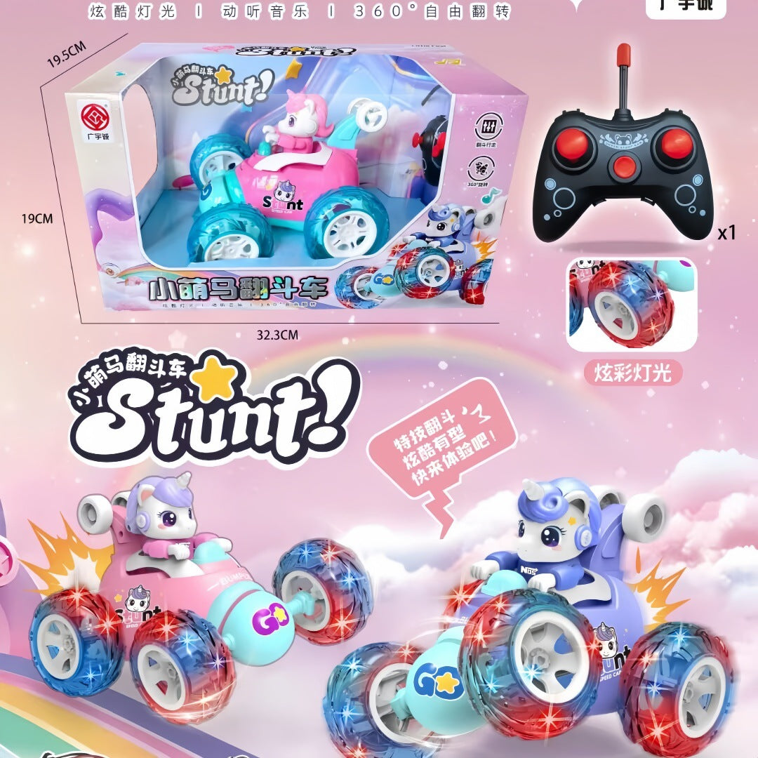 Pony Remote Control Stunt Twist 360 Stunt Dump Truck Boy Gift Artificial Car Light Kidsren's Rolling Toy - image 3