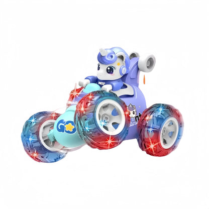 Pony Remote Control Stunt Twist 360 Stunt Dump Truck Boy Gift Artificial Car Light Kidsren's Rolling Toy - image 5
