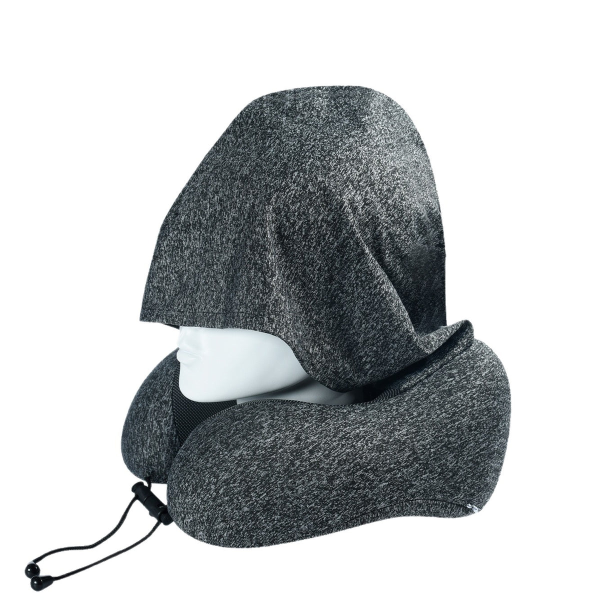 U-Shaped Pillow, Light-Blocking Travel Pillow, Hooded Neck Protector, Portable Memory Foam Neck Pillow for Airplane and Car, U-Shaped Pillow for Side Sleeping - image 5