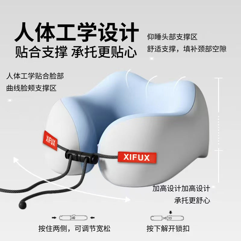Memory Foam U-Shaped Pillow Travel Portable Airplane Neck Support Pillow Car Neck Cervical Spine U-Shaped Pillow High-Speed Rail Sleeping Artifact - image 4