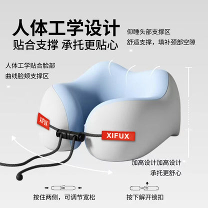 Memory Foam U-Shaped Pillow Travel Portable Airplane Neck Support Pillow Car Neck Cervical Spine U-Shaped Pillow High-Speed Rail Sleeping Artifact - image 4
