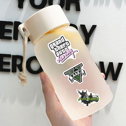 50 Gta Game Graffiti Stickers, Laptop Car DIY Decorative Trolley Case Stickers - image 3