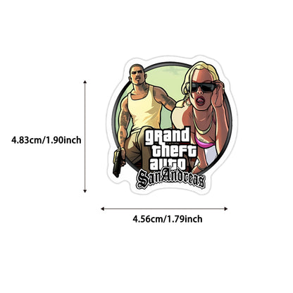 50 Gta Game Graffiti Stickers, Laptop Car DIY Decorative Trolley Case Stickers - image 5