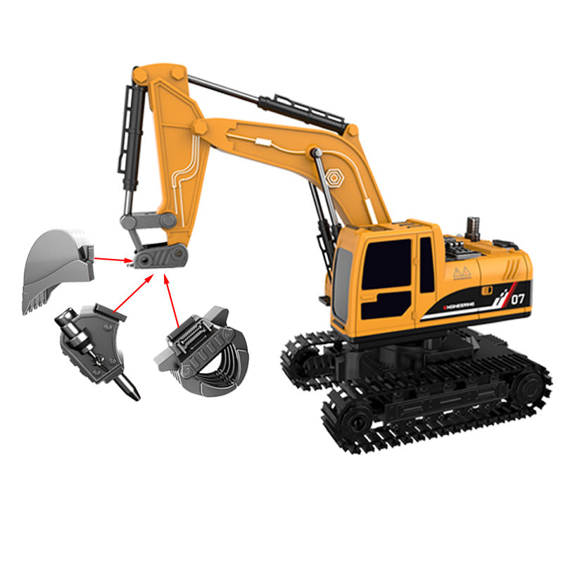 Cross-Border Alloy Digging Electric Spray Remote Control Engineering Vehicle Children's Simulation Three-In-One Engineering Vehicle Model Toy Car - image 5