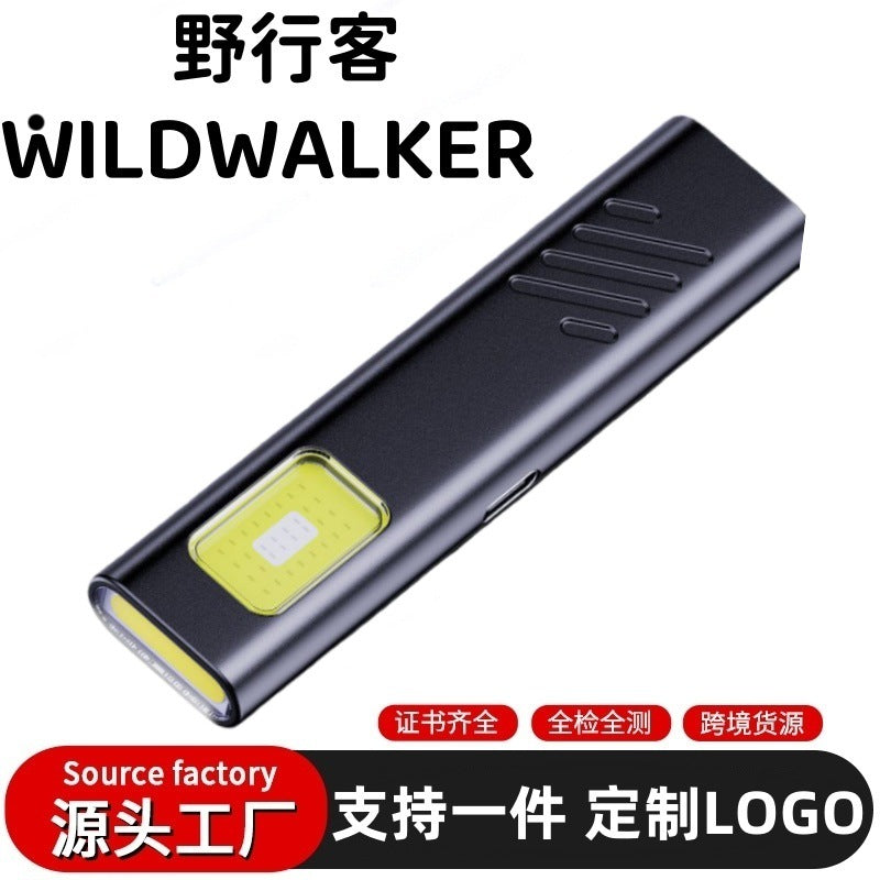 Cross-Border Popular Magnetic Cob Work Light Flashlight Ultra-Thin Portable Led Light Outdoor Mini Pen Clip Light Auto Repair - image 1