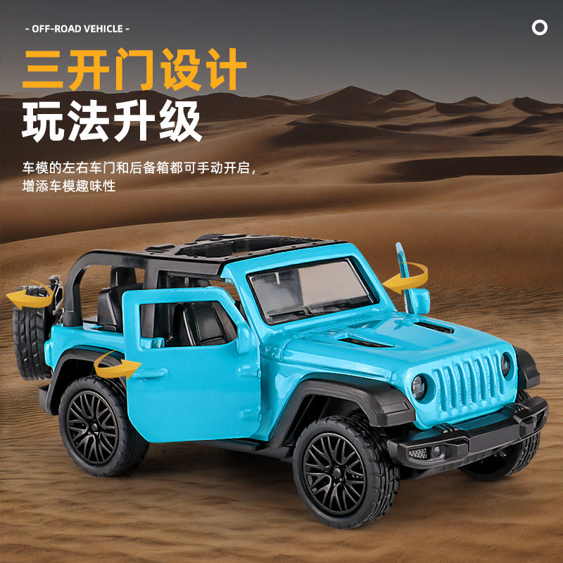 Three-Door Rross-Country Alloy Artificial Off-Road Sports Car Model Kidsren's Pull-Back Toy Car Batch - image 3