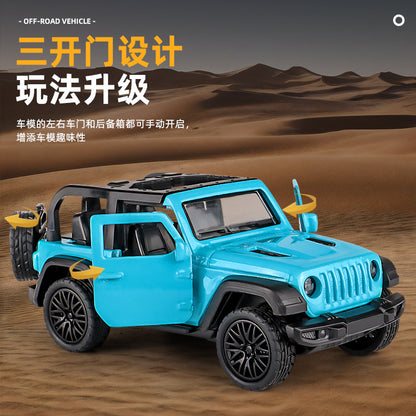 Three-Door Rross-Country Alloy Artificial Off-Road Sports Car Model Kidsren's Pull-Back Toy Car Batch - image 3