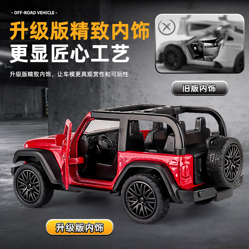 Three-Door Rross-Country Alloy Artificial Off-Road Sports Car Model Kidsren's Pull-Back Toy Car Batch - image 4